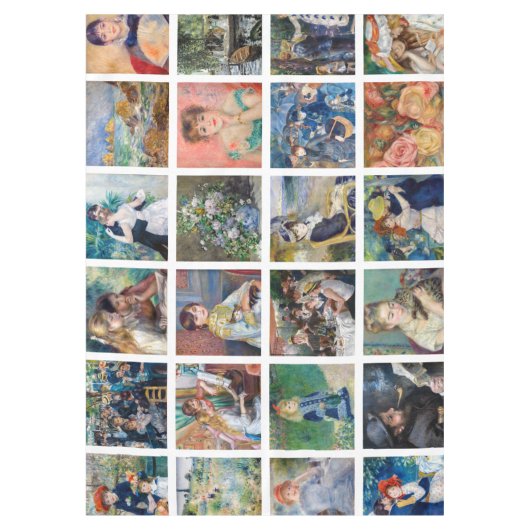 Pierre-Auguste Renoir - Masterstuks Grid Collage Tafelkleed (Voorkant)