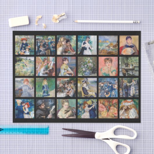 Pierre-Auguste Renoir - Masterstuks Grid Collage Tissuepapier (Craft)