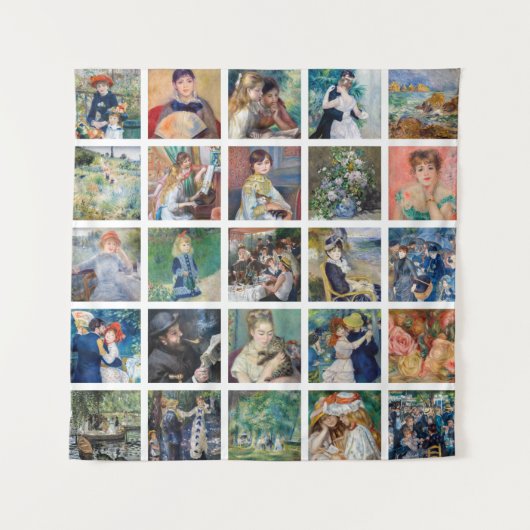 Pierre-Auguste Renoir - Masterstuks Grid Collage Wandkleed (Voorkant)