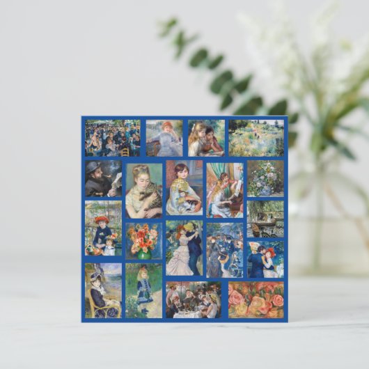 Pierre-Auguste Renoir - Masterstuks Patchwork Bedankkaart (Staand voorkant)