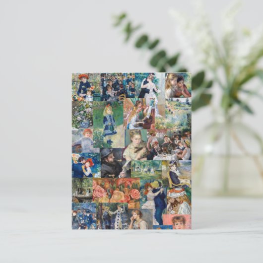 Pierre-Auguste Renoir - Masterstuks Patchwork Briefkaart (Staand voorkant)