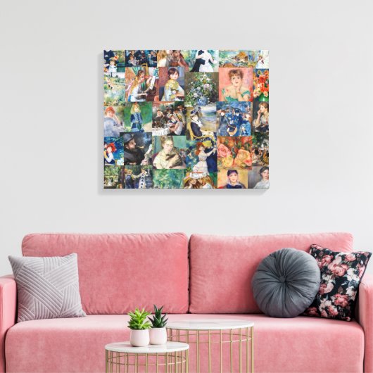 Pierre-Auguste Renoir - Masterstuks Patchwork Canvas Afdruk (Insitu (Woonkamer))