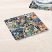 Pierre-Auguste Renoir - Masterstuks Patchwork Kartonnen Onderzetters (Schuin)