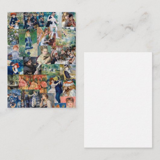 Pierre-Auguste Renoir - Masterstuks Patchwork Notitiekaartje (Voorkant / Achterkant)