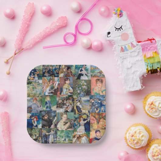 Pierre-Auguste Renoir - Masterstuks Patchwork Papieren Bordje (Feest)