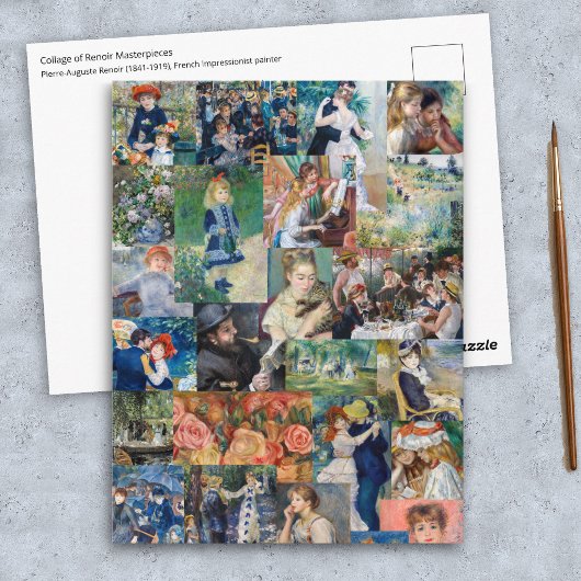 Pierre-Auguste Renoir - Meesterwerken Patchwork Briefkaart