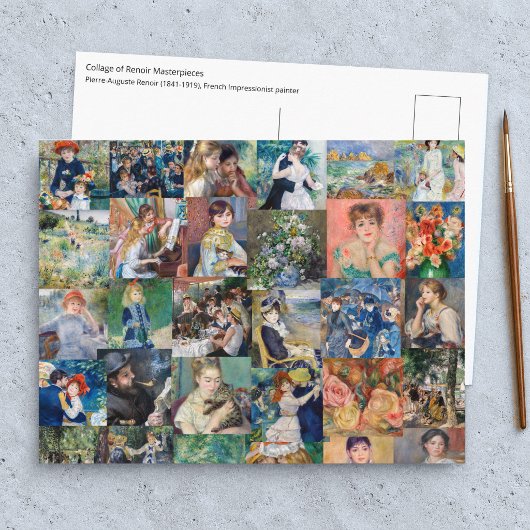 Pierre-Auguste Renoir - Meesterwerken Patchwork Briefkaart