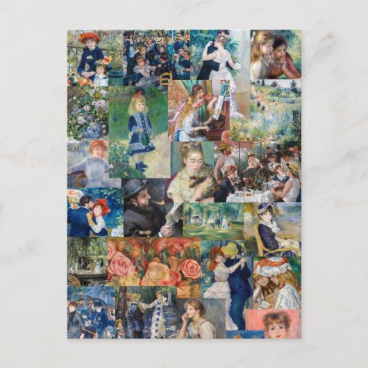 Pierre-Auguste Renoir - Meesterwerken Patchwork Briefkaart (Voorkant)