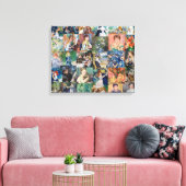 Pierre-Auguste Renoir - Meesterwerken Patchwork Canvas Afdruk (Insitu (Woonkamer))