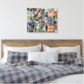 Pierre-Auguste Renoir - Meesterwerken Patchwork Canvas Afdruk (Insitu (Slaapkamer))
