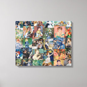 Pierre-Auguste Renoir - Meesterwerken Patchwork Canvas Afdruk