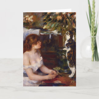 Pierre-Auguste Renoir- Meisje en Kat Kaart