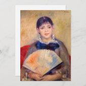 Pierre-Auguste Renoir - Meisje met een fan Bedankkaart (Voorkant / Achterkant)