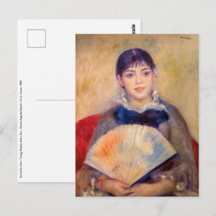 Pierre-Auguste Renoir - Meisje met een fan Briefkaart