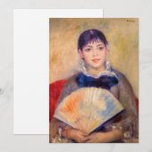 Pierre-Auguste Renoir - Meisje met een fan Kaart (Voorkant / Achterkant)
