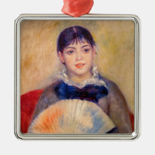Pierre-Auguste Renoir - Meisje met een fan Metalen Ornament