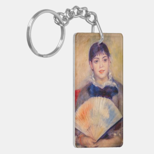 Pierre-Auguste Renoir - Meisje met een fan Sleutelhanger (Voorkant Links)