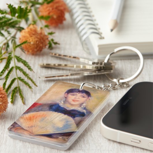 Pierre-Auguste Renoir - Meisje met een fan Sleutelhanger (Voorkant Rechts)