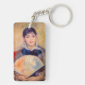 Pierre-Auguste Renoir - Meisje met een fan Sleutelhanger (achterkant)