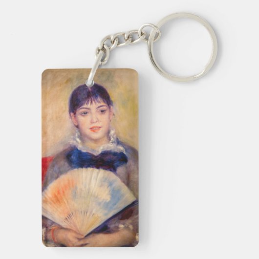 Pierre-Auguste Renoir - Meisje met een fan Sleutelhanger (achterkant)
