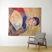 Pierre-Auguste Renoir - Meisje met een fan Wandkleed (In Situ (horizontaal))