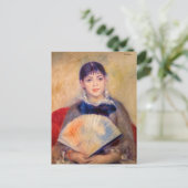Pierre-Auguste Renoir - Meisje met een waaier Briefkaart (Staand voorkant)