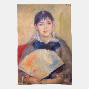 Pierre-Auguste Renoir - Meisje met een waaier Theedoek