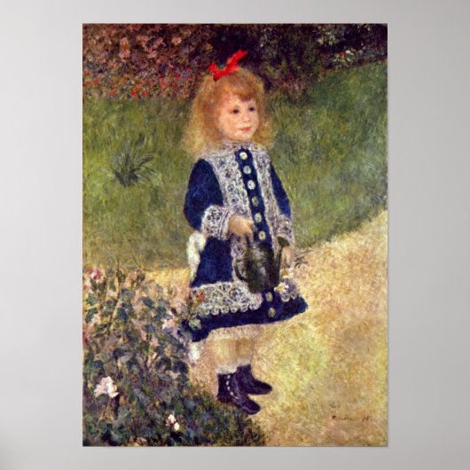 Pierre-Auguste Renoir - Meisje met water kan Poster (Voorkant)
