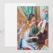 Pierre Auguste Renoir - Meisjes bij de Piano Bedankkaart (Voorkant / Achterkant)