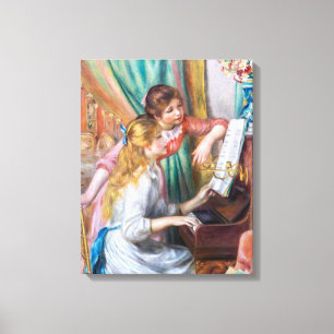 Pierre Auguste Renoir - Meisjes bij de Piano Canvas Afdruk