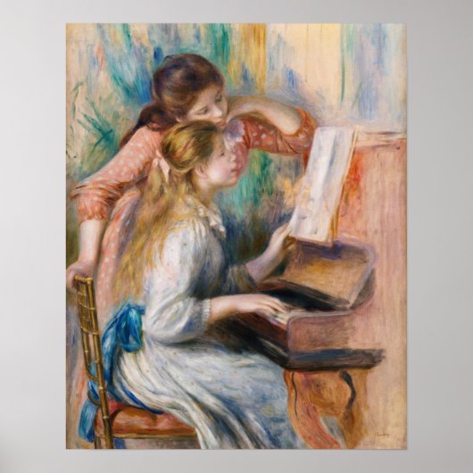 Pierre Auguste Renoir - Meisjes bij de Piano Poster (Voorkant)