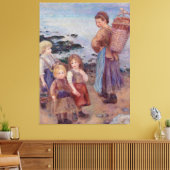 Pierre Auguste Renoir Mussel Fishers in Berneval Canvas Afdruk (Insitu (Woonkamer))