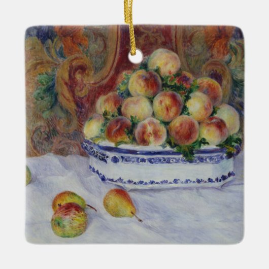 Pierre Auguste Renoir | Nog steeds leven met perzi Keramisch Ornament (Voorkant)