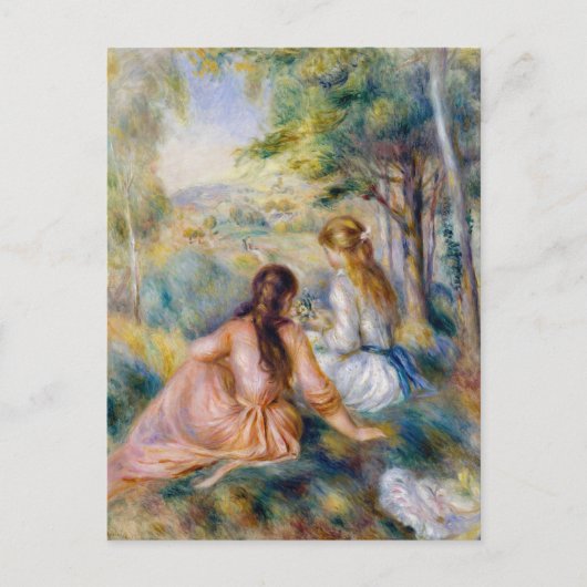 Pierre-Auguste Renoir - Op het weiland Briefkaart (Voorkant)