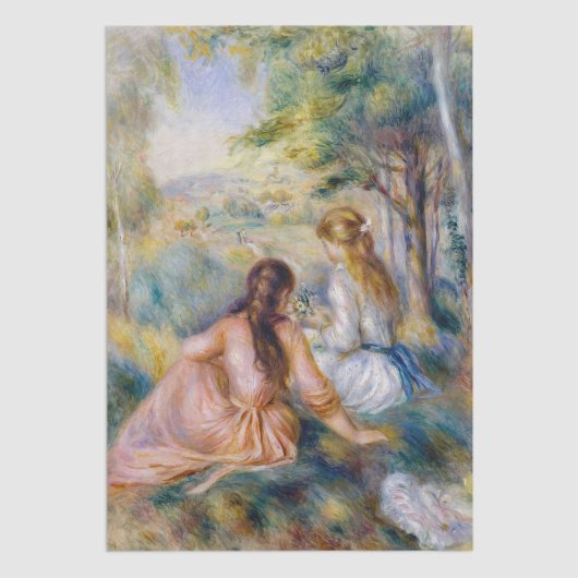 Pierre-Auguste Renoir - Op het weiland Tissuepapier