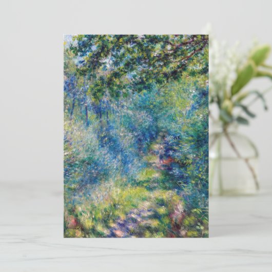 Pierre-Auguste Renoir - Pad in het bos Bedankkaart (Staand voorkant)