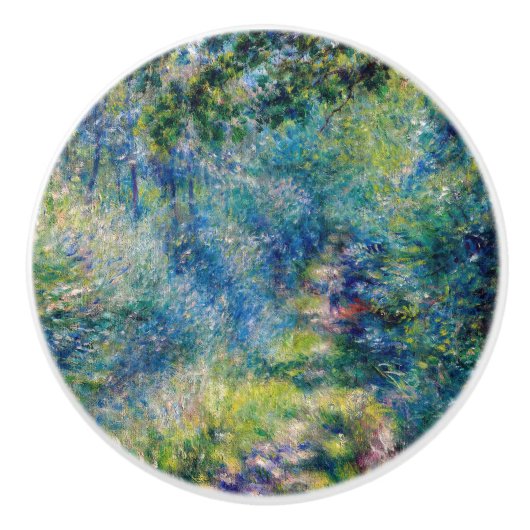 Pierre-Auguste Renoir - Pad in het bos Keramische Knop (Voorkant)
