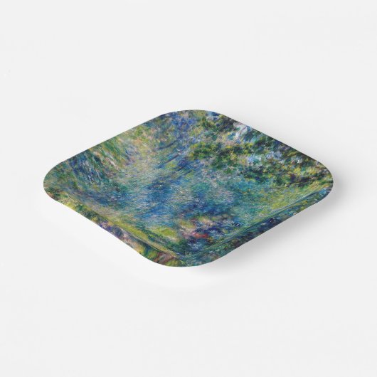 Pierre-Auguste Renoir - Pad in het bos Papieren Bordje (Gebogen)