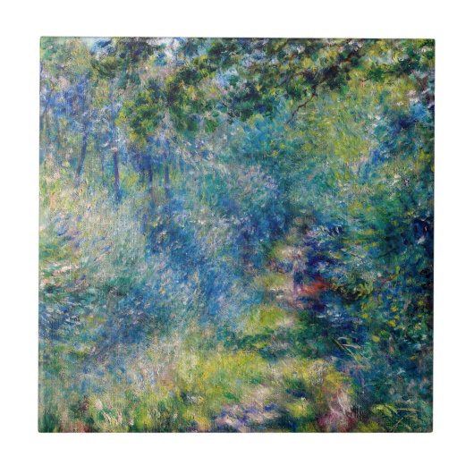 Pierre-Auguste Renoir - Pad in het bos Tegeltje (Voorkant)