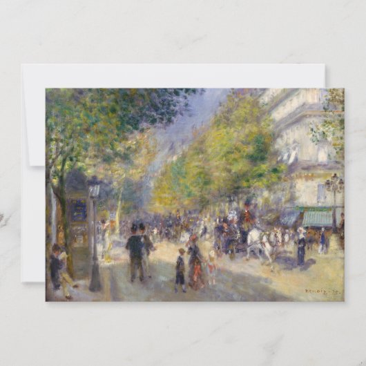 Pierre-Auguste Renoir - Parijs, Grands Boulevards Bedankkaart (Voorkant)