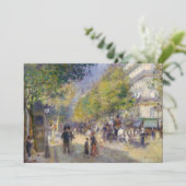 Pierre-Auguste Renoir - Parijs, Grands Boulevards Bedankkaart (Staand voorkant)