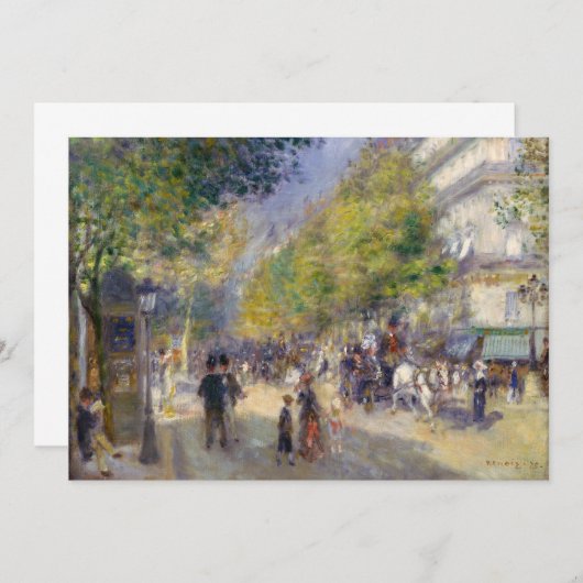 Pierre-Auguste Renoir - Parijs, Grands Boulevards Bedankkaart (Voorkant / Achterkant)