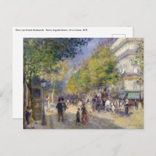 Pierre-Auguste Renoir - Parijs, Grands Boulevards Briefkaart