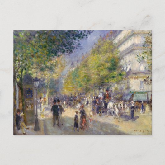 Pierre-Auguste Renoir - Parijs, Grands Boulevards Briefkaart (Voorkant)