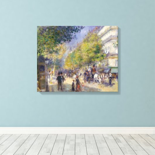 Pierre-Auguste Renoir - Parijs, Grands Boulevards Canvas Afdruk (Insitu (Houten vloer))