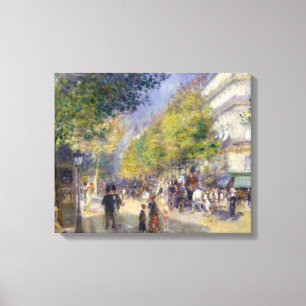 Pierre-Auguste Renoir - Parijs, Grands Boulevards Canvas Afdruk