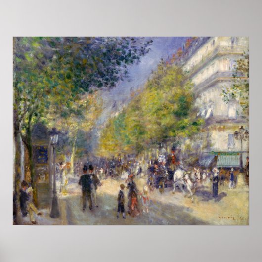 Pierre-Auguste Renoir - Parijs, Grands Boulevards Poster (Voorkant)