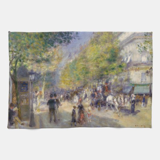 Pierre-Auguste Renoir - Parijs, Grands Boulevards Theedoek (Horizontaal)