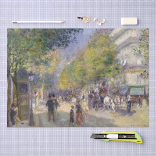 Pierre-Auguste Renoir - Parijs, Grands Boulevards Tissuepapier (Craft)