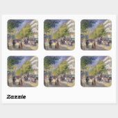Pierre-Auguste Renoir - Parijs, Grands Boulevards Vierkante Sticker (Vel)